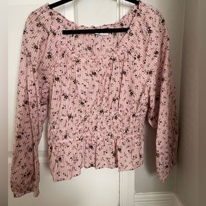 Pink floral  Madwell top